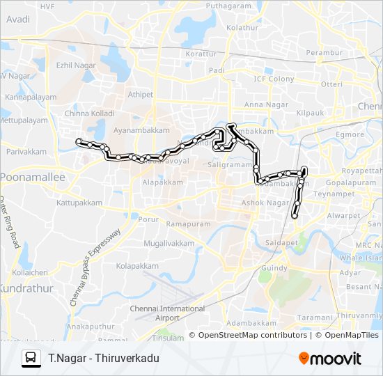 T Nagar Route Map 27C Route: Schedules, Stops & Maps - T Nagar (Updated)