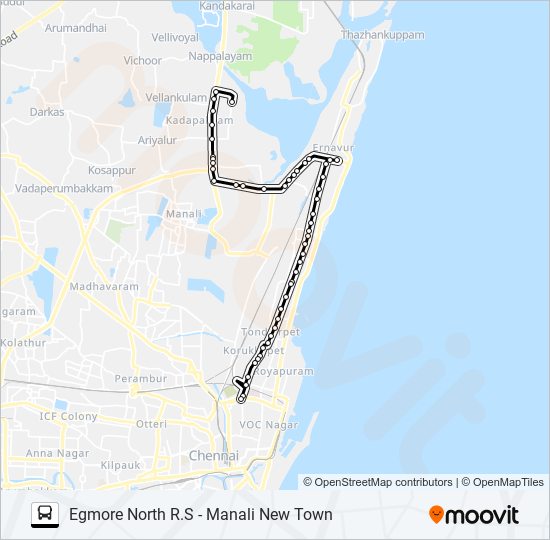 28A bus Line Map