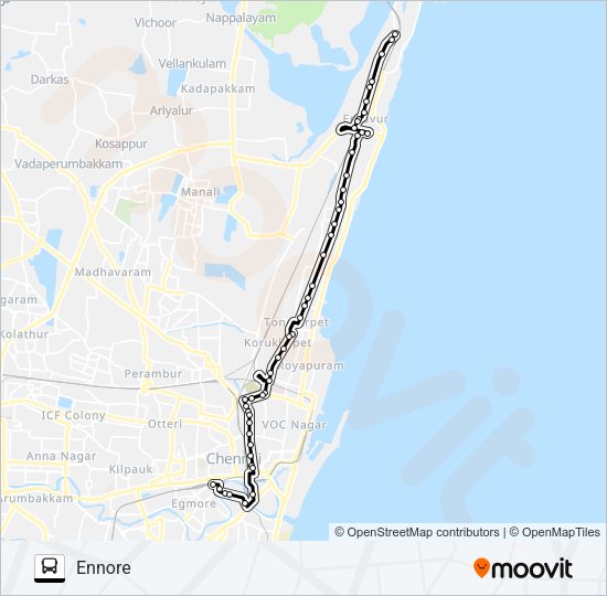 28B Bus Line Map