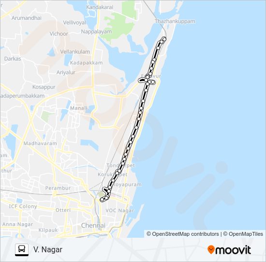 28B bus Line Map