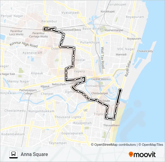 29A Bus Line Map