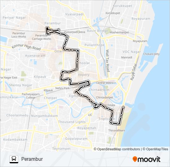 29A bus Line Map