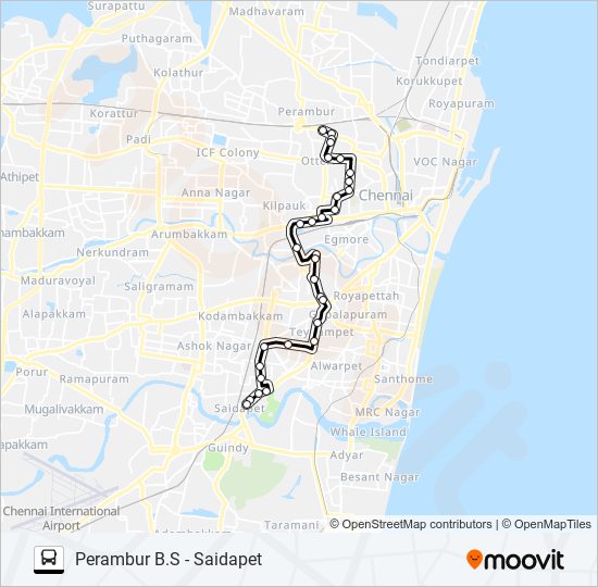 29B bus Line Map