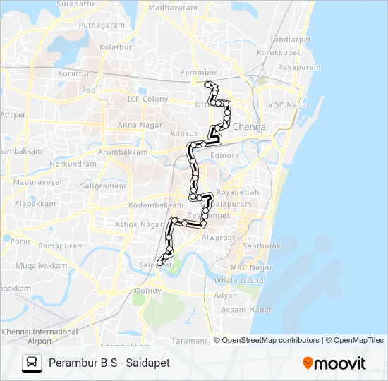 29B Bus Line Map