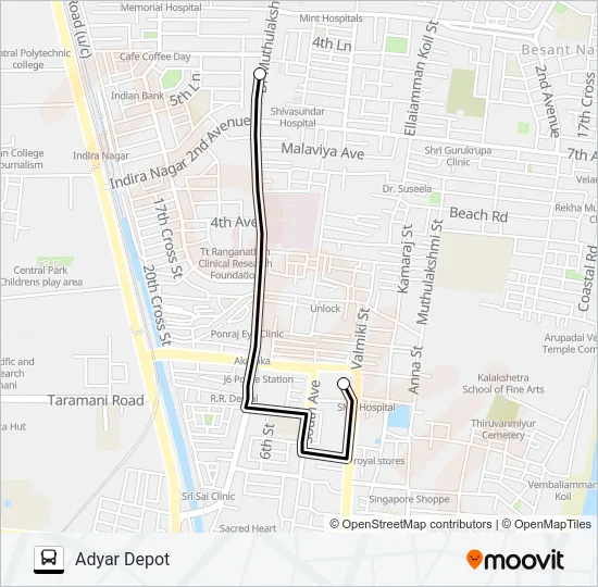 29C Bus Line Map