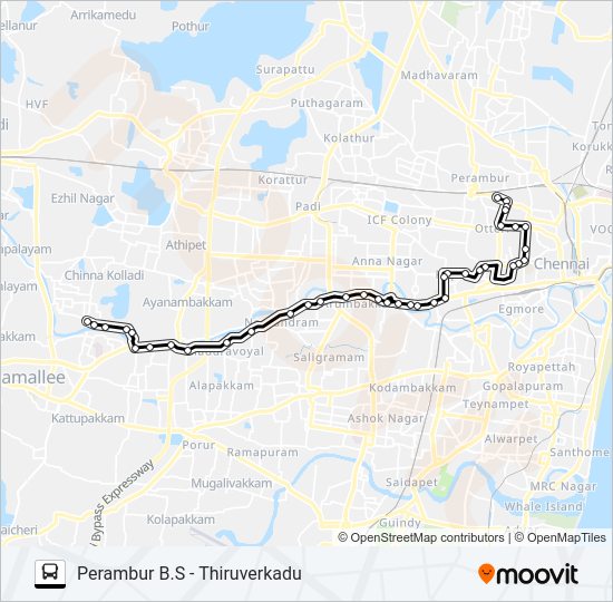 29E Bus Line Map