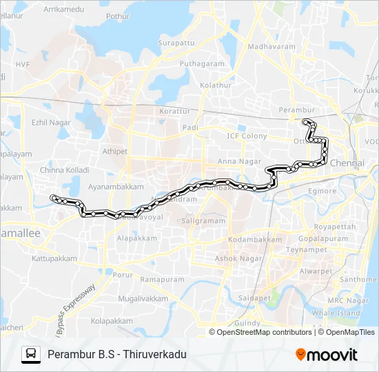 29E Bus Line Map