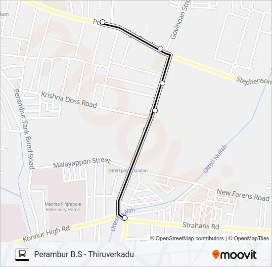 29E Bus Line Map