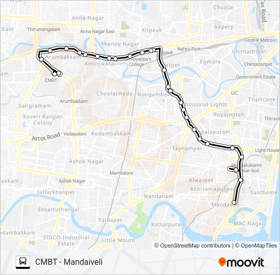 29K Bus Line Map