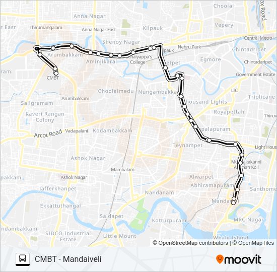 29K Bus Line Map