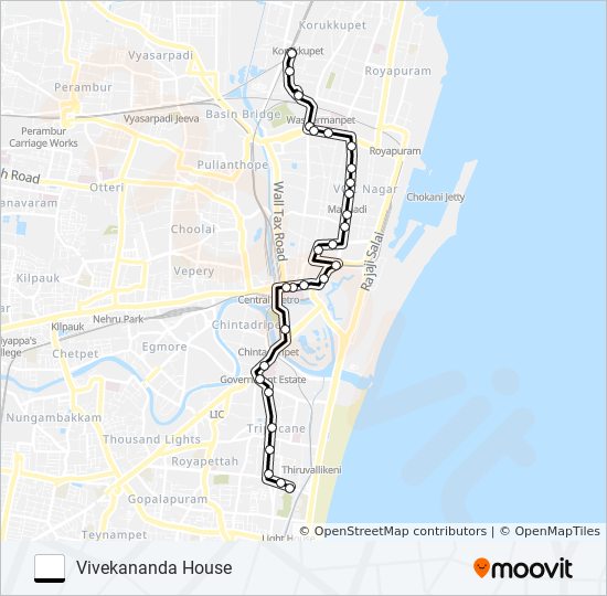 32b Route: Schedules, Stops & Maps - Vivekananda House (Updated)