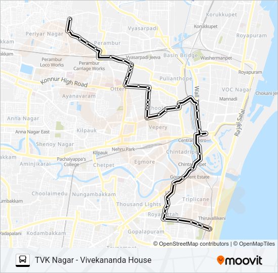 38C Bus Line Map