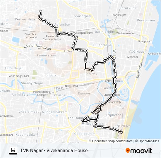 38C Bus Line Map