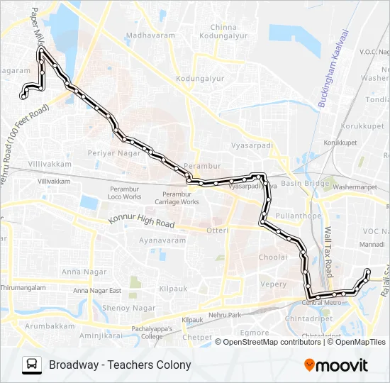 42C Bus Line Map