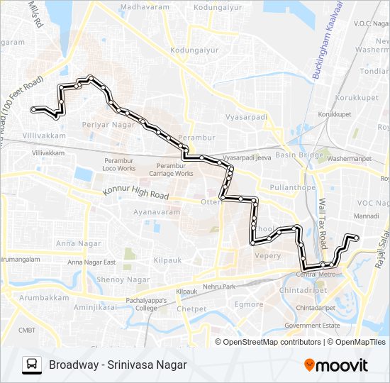 42D Bus Line Map