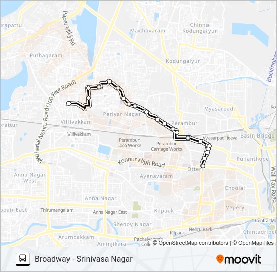 42D bus Line Map