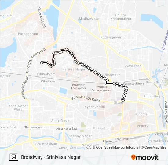 42D Bus Line Map
