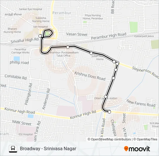 42D Bus Line Map
