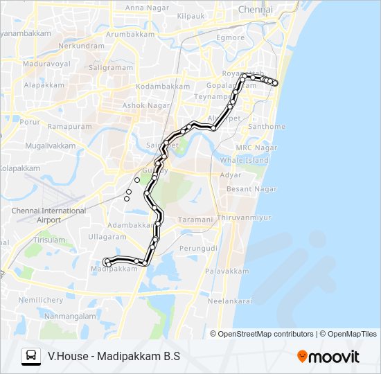 45A Bus Line Map