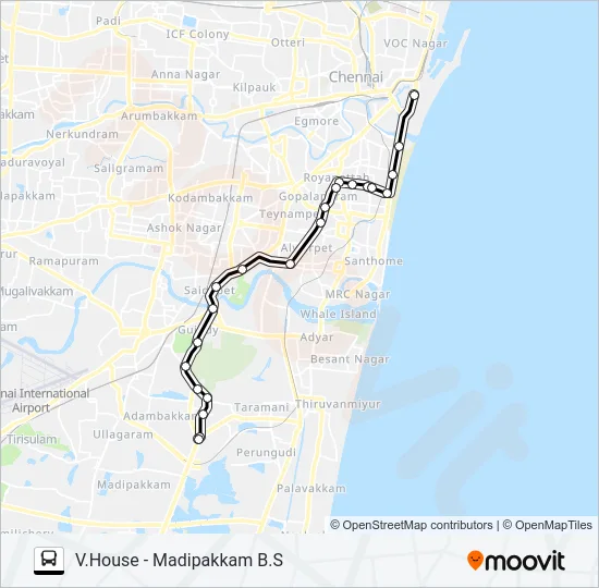 45A Bus Line Map