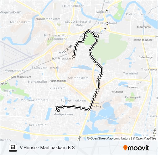 45A Bus Line Map