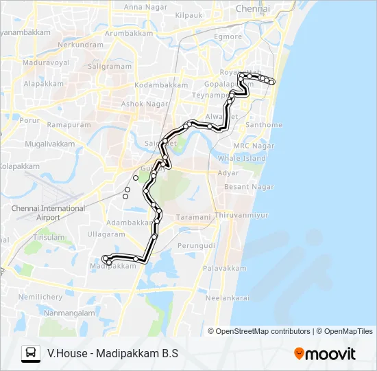 45A Bus Line Map