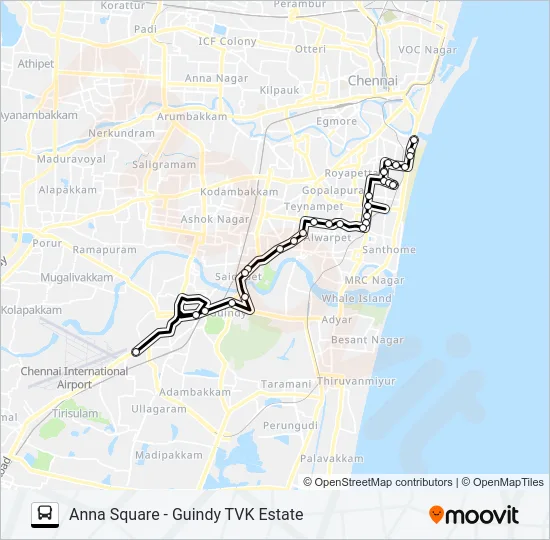 45B Bus Line Map
