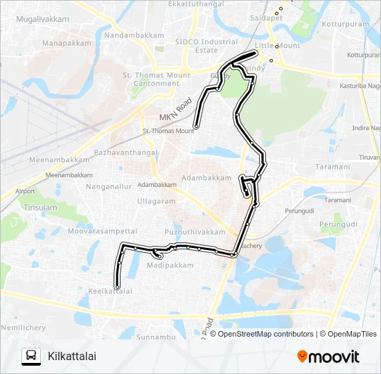 45E Bus Line Map