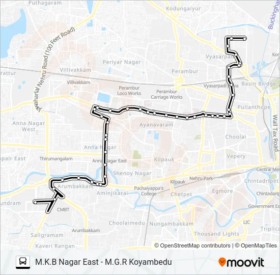 46G Bus Line Map