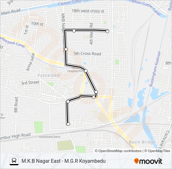 46G bus Line Map