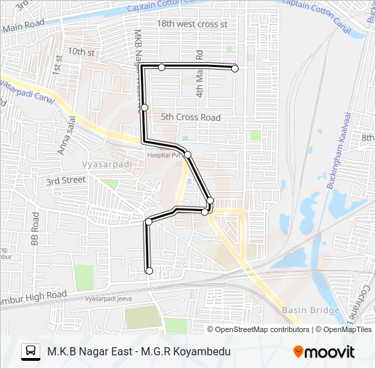 46G Bus Line Map