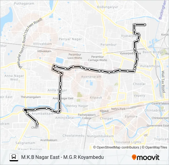 46G Bus Line Map