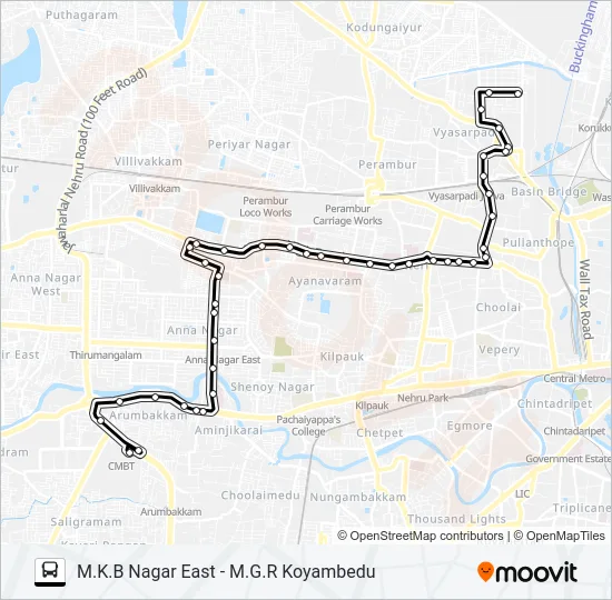 46G Bus Line Map