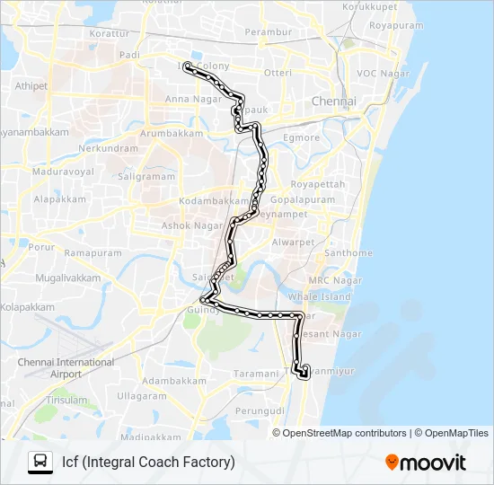 47A Bus Line Map