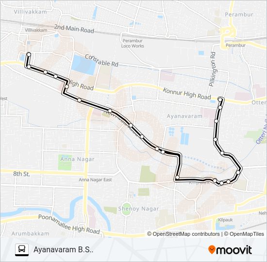 47A Bus Line Map