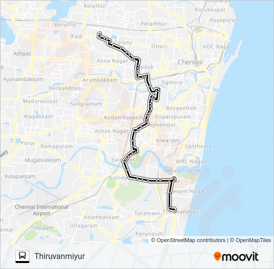 47A Bus Line Map