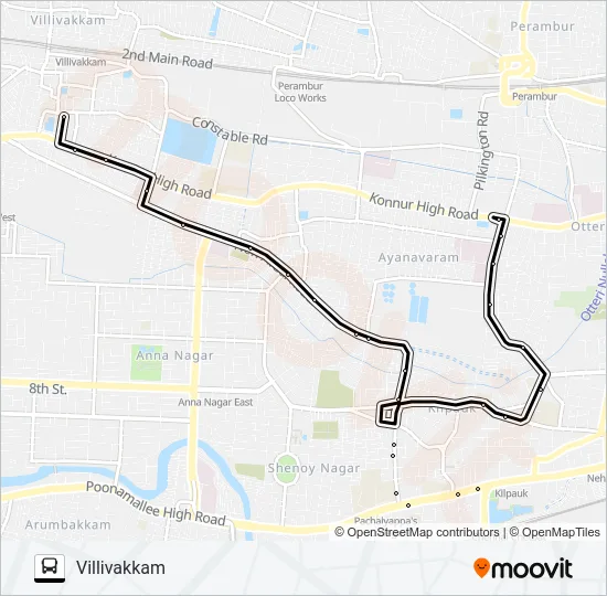 47A Bus Line Map