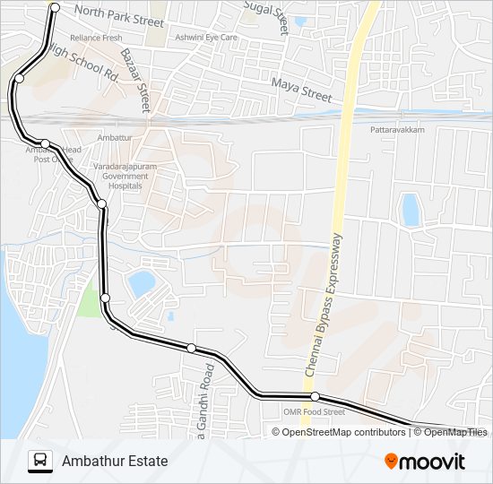 47C bus Line Map