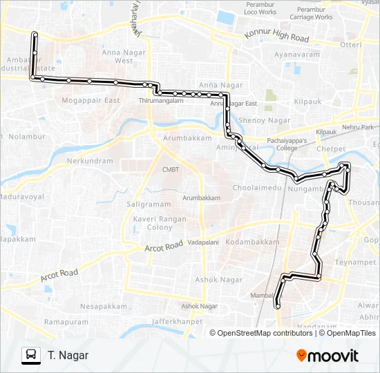 47C Bus Line Map