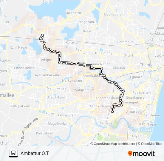 47C Bus Line Map