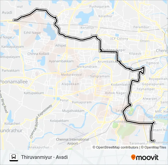 47D Bus Line Map