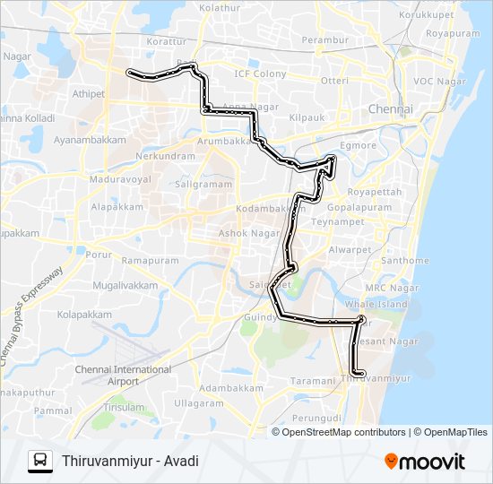 47D Bus Line Map