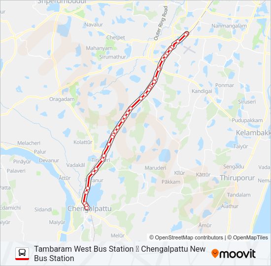 500 Bus Line Map