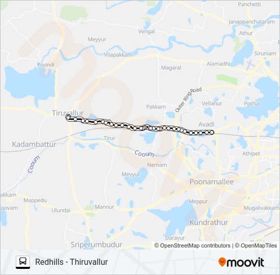 505 bus Line Map