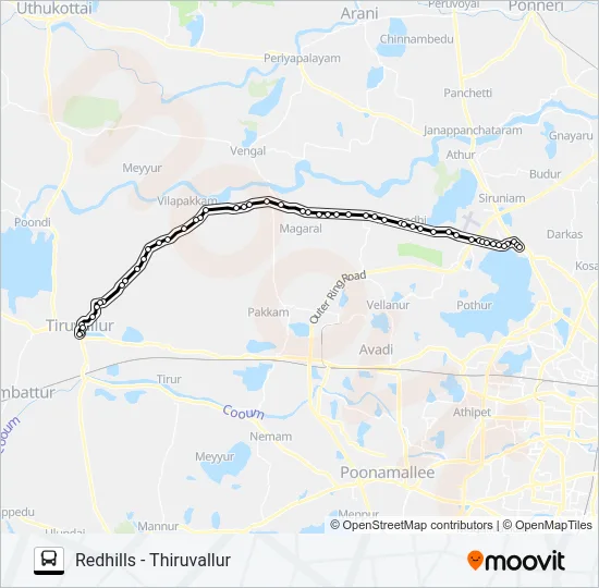 505 Bus Line Map