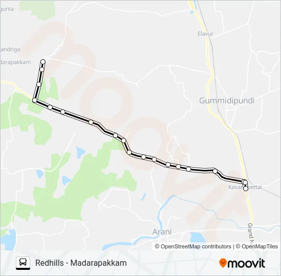 512 Bus Line Map