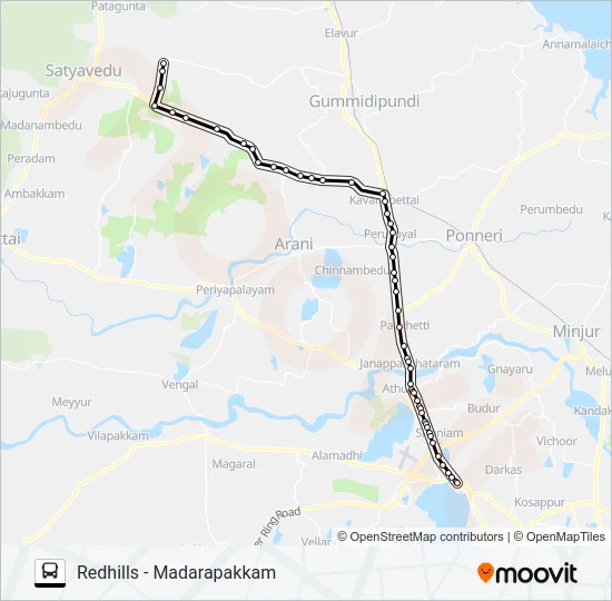 512 Bus Line Map