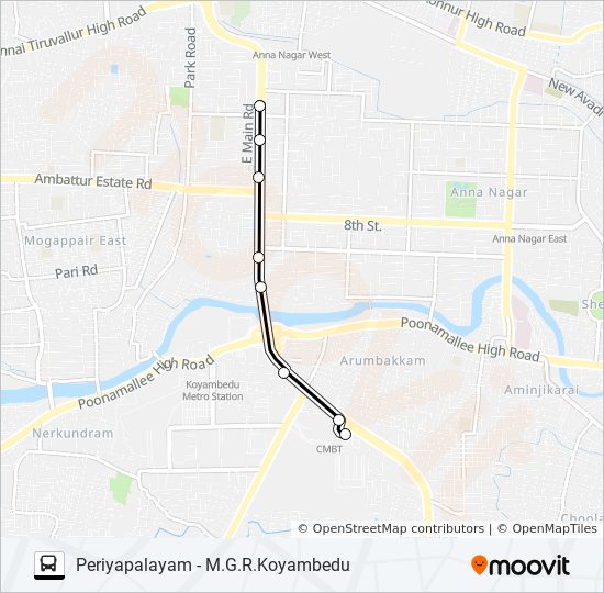 Anna Nagar 18th Main Road Map 514 Route: Schedules, Stops & Maps - Anna Nagar West (Updated)
