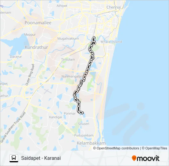 51B Bus Line Map