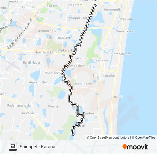 51B Bus Line Map